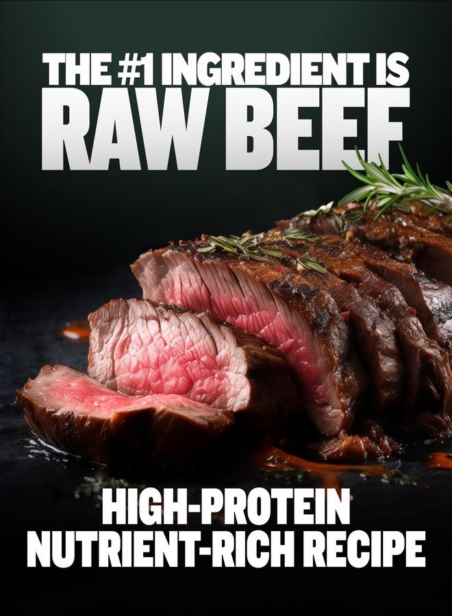 بولي ماكس - مُكمّلات طعام الكلاب النيئة المجففة بالتجميد للجراء والكلاب البالغة - لحم بقري مع فواكه وخضراوات حقيقية - مُحسّنات وجبات طبيعية مع فيتامينات ومعادن - يُقدّم كوجبة خفيفة للجراء أو وجبة رئيسية للكلاب - Image 3